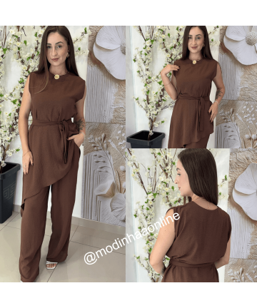 Conjunto Myrella Marrom